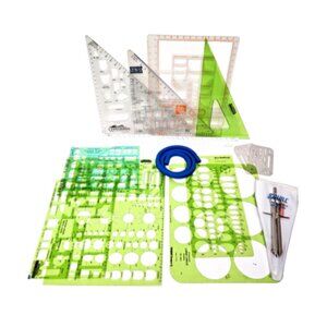 Professional Architecture Drafting & Drawing Ruler Templates Triangles & Tools